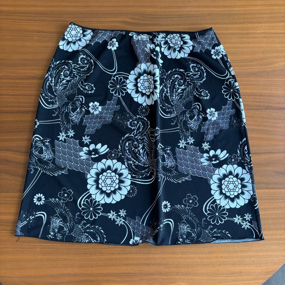 90s Vintage Rag Midi Skirt XL Floral Grunge Fairy Whimsigoth Y2K Ren Faire Beach - Picture 9 of 14